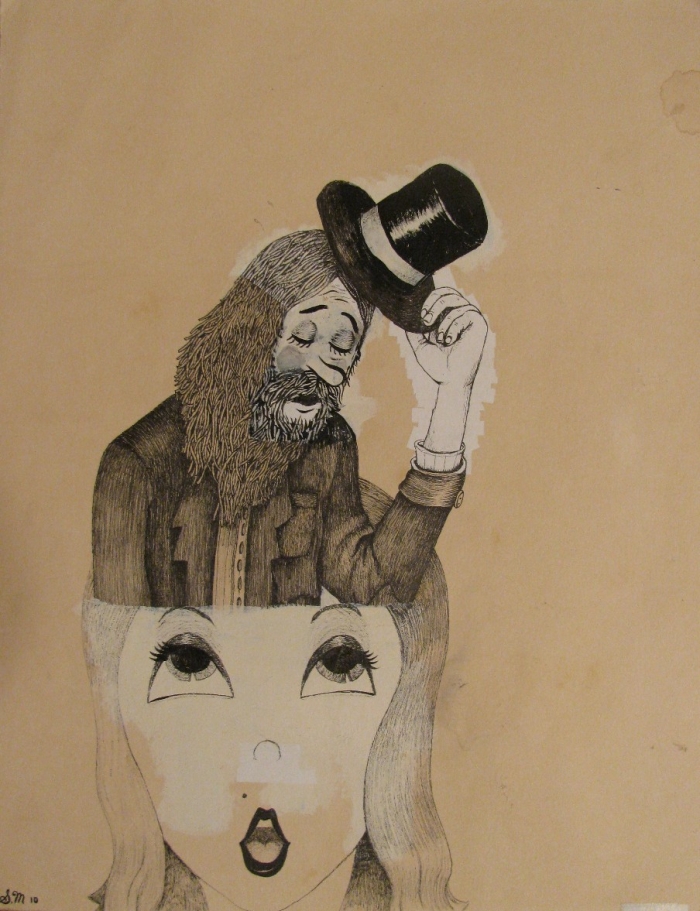 Tipped Hat, 2010, Encre et stylo sur papier, 30 x 25 cm Tipped Hat, 2010, Encre et stylo sur papier, 30 x 25 cm