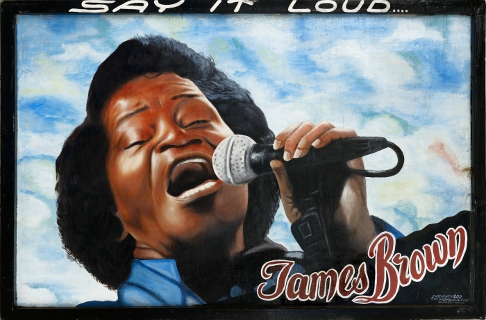 Kwame Akoto Almighty God, James Brown, acrylique sur bois, 81 x 121 cm Kwame Akoto Almighty God, James Brown, acrylique sur bois, 81 x 121 cm