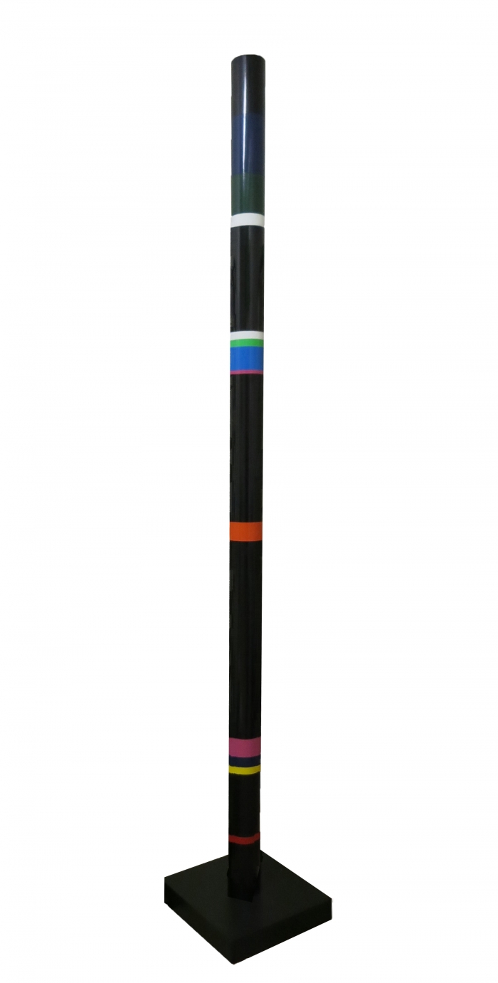Cylindre polychrome ou colonne, pvc, hauteur 2,36 m, 1976, Rougemont Cylindre polychrome ou colonne, pvc, hauteur 2,36 m, 1976, Rougemont