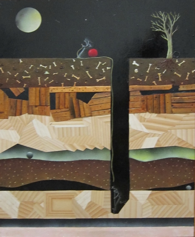 Untitled, 2011, technique mixte, collage sur bois, 96 x 22 cm, Adrian Williams Untitled, 2011, technique mixte, collage sur bois, 96 x 22 cm, Adrian Williams