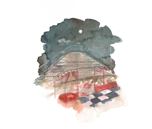 Boat Party, watercolour on paper, 20.5 x 18 cm Boat Party, watercolour on paper, 20.5 x 18 cm