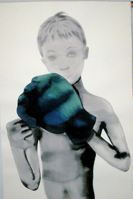 Féminin-masculin, 2008, Lavis d'encre sur papier, 120 x 80 cm, Françoise Pétrovitch Féminin-masculin, 2008, Lavis d'encre sur papier, 120 x 80 cm, Françoise Pétrovitch