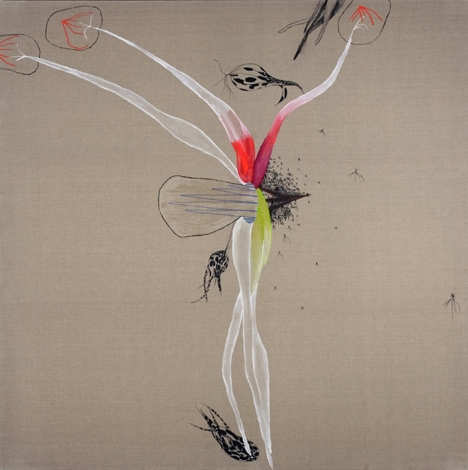 acrylique sur toile de lin, 2x2 m,2008 acrylique sur toile de lin, 2x2 m,2008