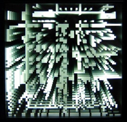 pixels infinis blanc, 2009,Drop Fine Art, 65x65x10 cm pixels infinis blanc, 2009,Drop Fine Art, 65x65x10 cm