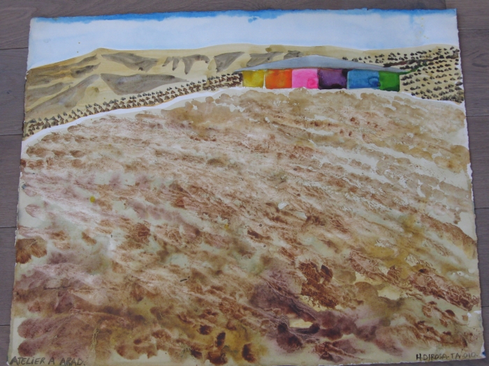 Atelier à Arad, 2010, acrylique sur toile, 17ème étape du tour du monde, Tel Aviv, Hervé Di Rosa Atelier à Arad, 2010, acrylique sur toile, 17ème étape du tour du monde, Tel Aviv, Hervé Di Rosa