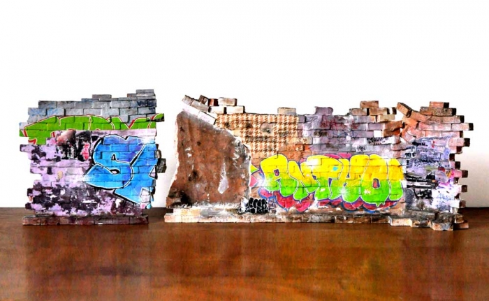 Mur Hard core - Verso 23x52.5x12.3 et 23x24.5x3cm. Un titre de propriété de mur est remis à l’acquéreur. Ex unique. Mur Hard core - Verso 23x52.5x12.3 et 23x24.5x3cm. Un titre de propriété de mur est remis à l’acquéreur. Ex unique.