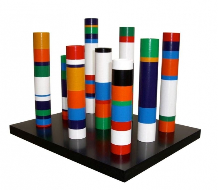 Sculpture - colonnes de table, 1972-2006, PVC laqué, 31 x 25 x 25 cm, Guy De Rougemont Sculpture - colonnes de table, 1972-2006, PVC laqué, 31 x 25 x 25 cm, Guy De Rougemont